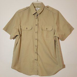 Tilley Endurables Khaki Button-Up Women's Safari Blouse
